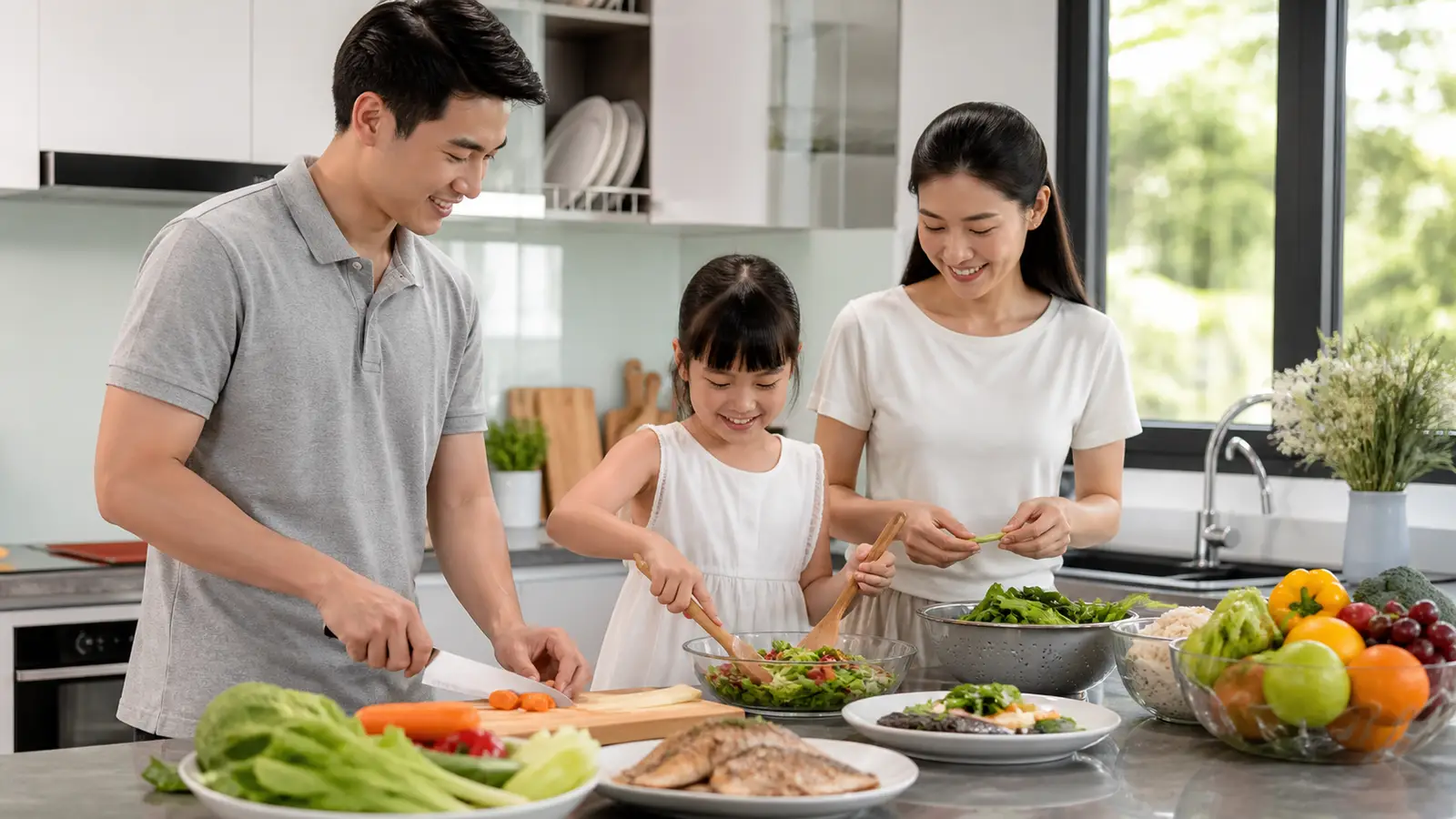 bữa ăn cân đối giúp phòng bệnh