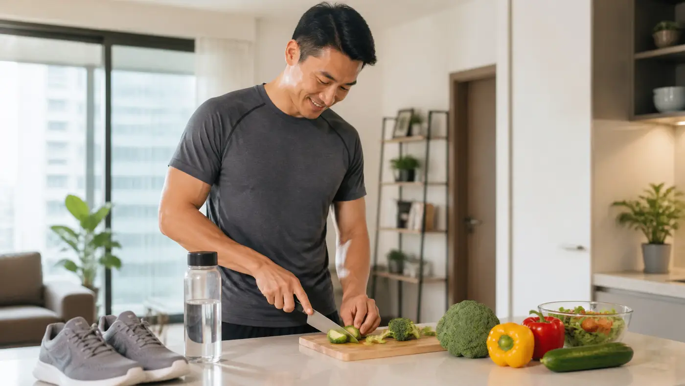 thói quen vận động và dinh dưỡng cho nam